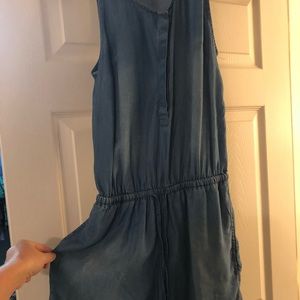 NWOT Blue jean shorts romper